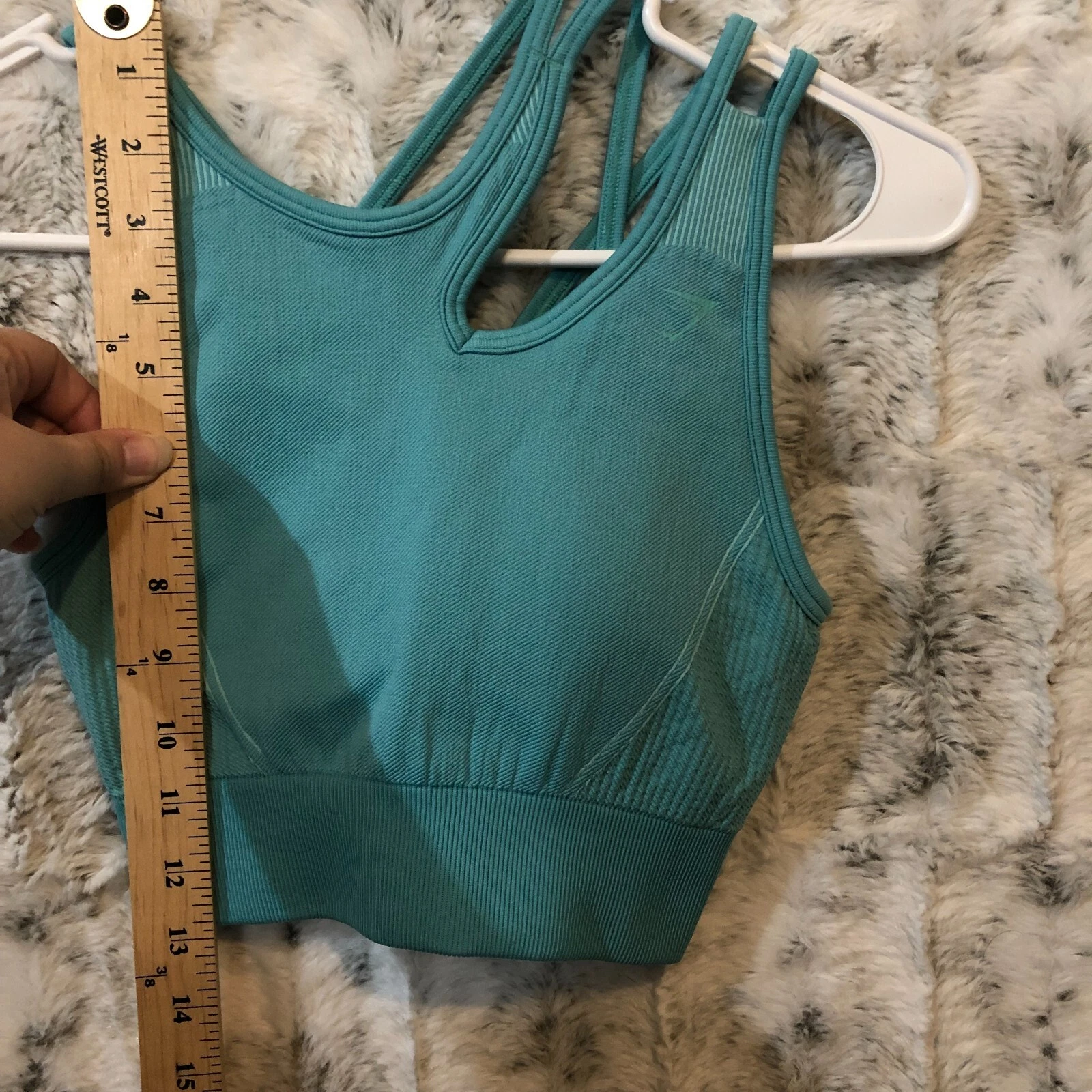 gymshark ultra seamless spearmint turquoise tank-bra
