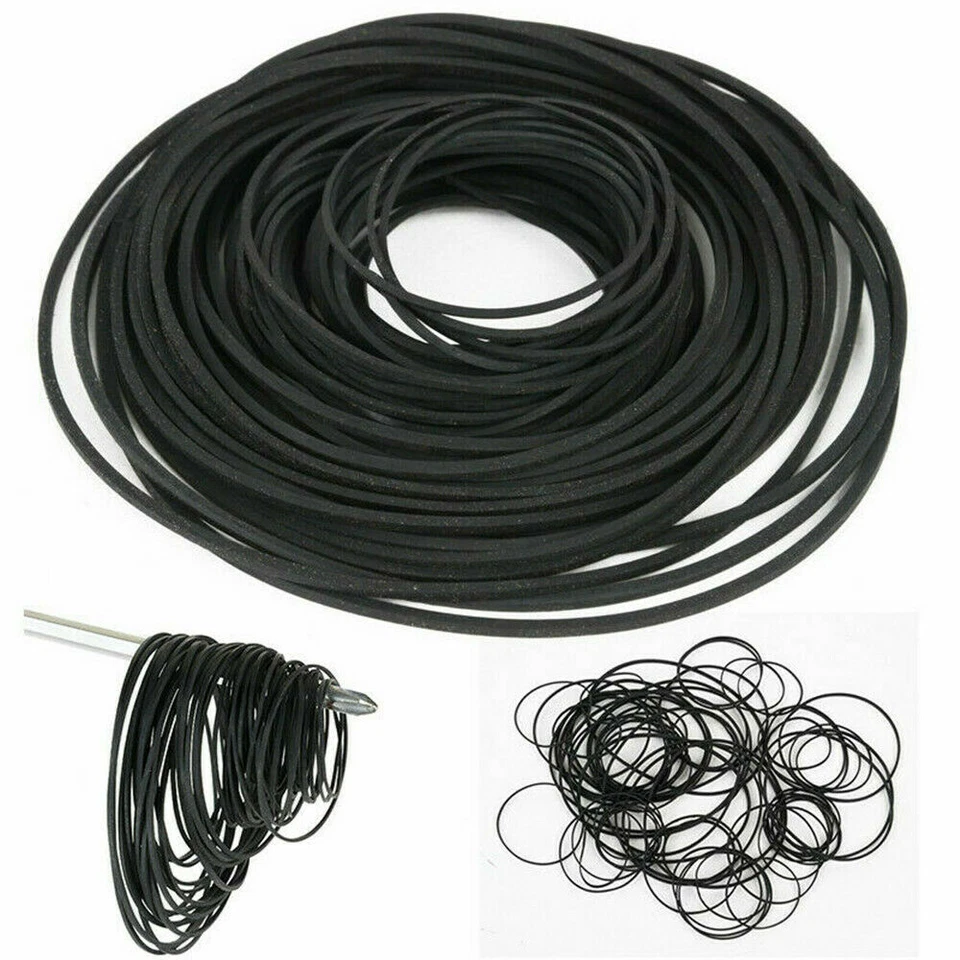 300Pcs Universal Cassette Tape Machine Belts Assorted Common Square Rubber Belt - Image 4 of 4