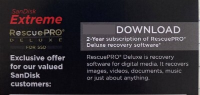 SanDisk Extreme RescuePRO Deluxe for SSD - Data Recovery Software - 2 Yrs.
