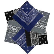 6 PCS 100 Cotton Bandanas 22  x 22" for Men  Women Paisley Handkerchief Hea...