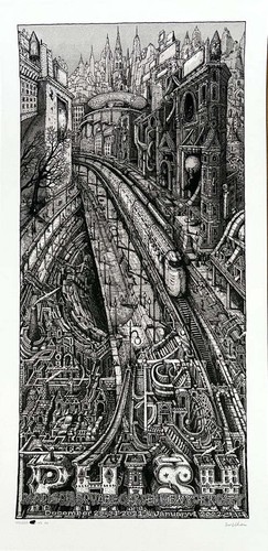 David Welker - Phish Madison Square Garden 2021 Silber Variante Druck Poster Kunst - Bild 1 von 4