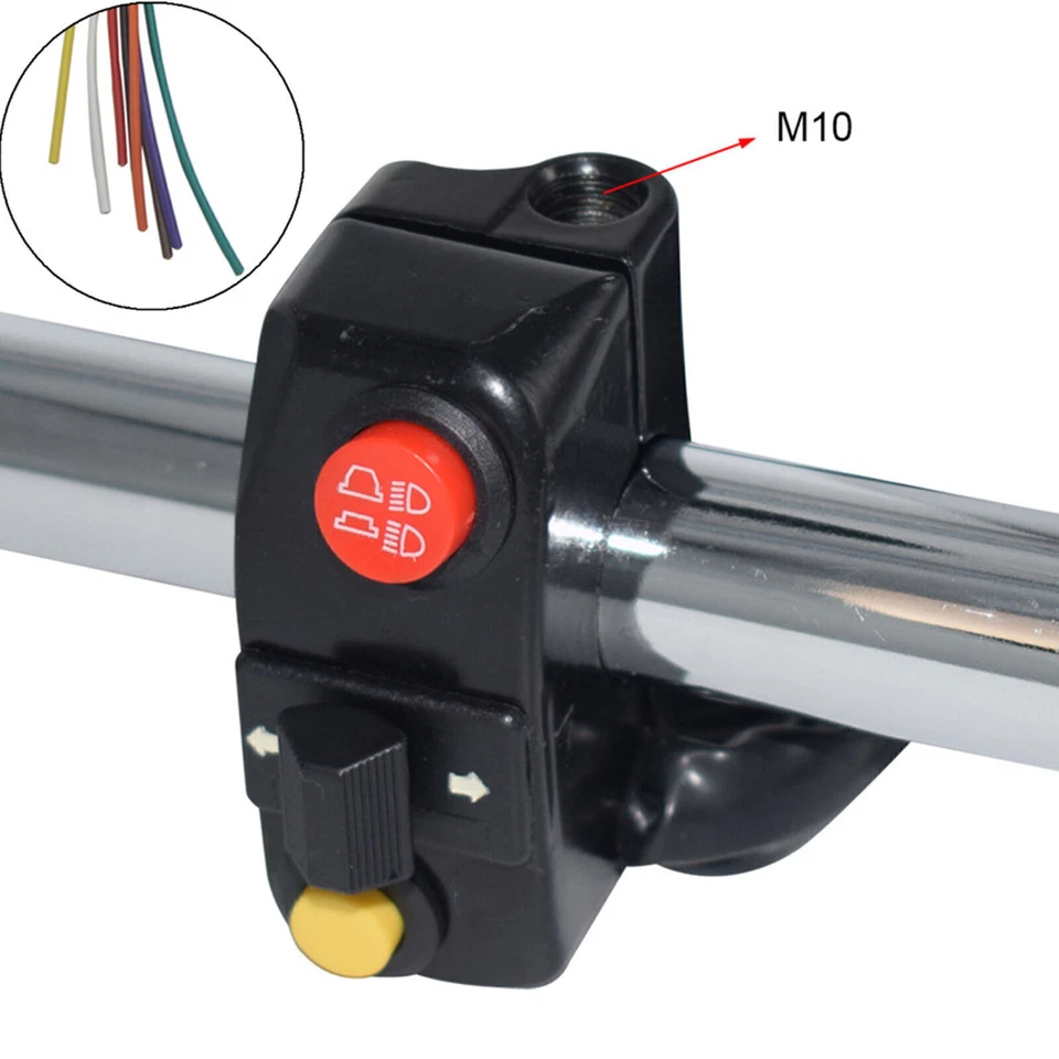 1 шт. 7/8 дюйма 22 мм переключатель поворотников на руль мотоцикла для Honda Yamaha - Изображение 2 из 4