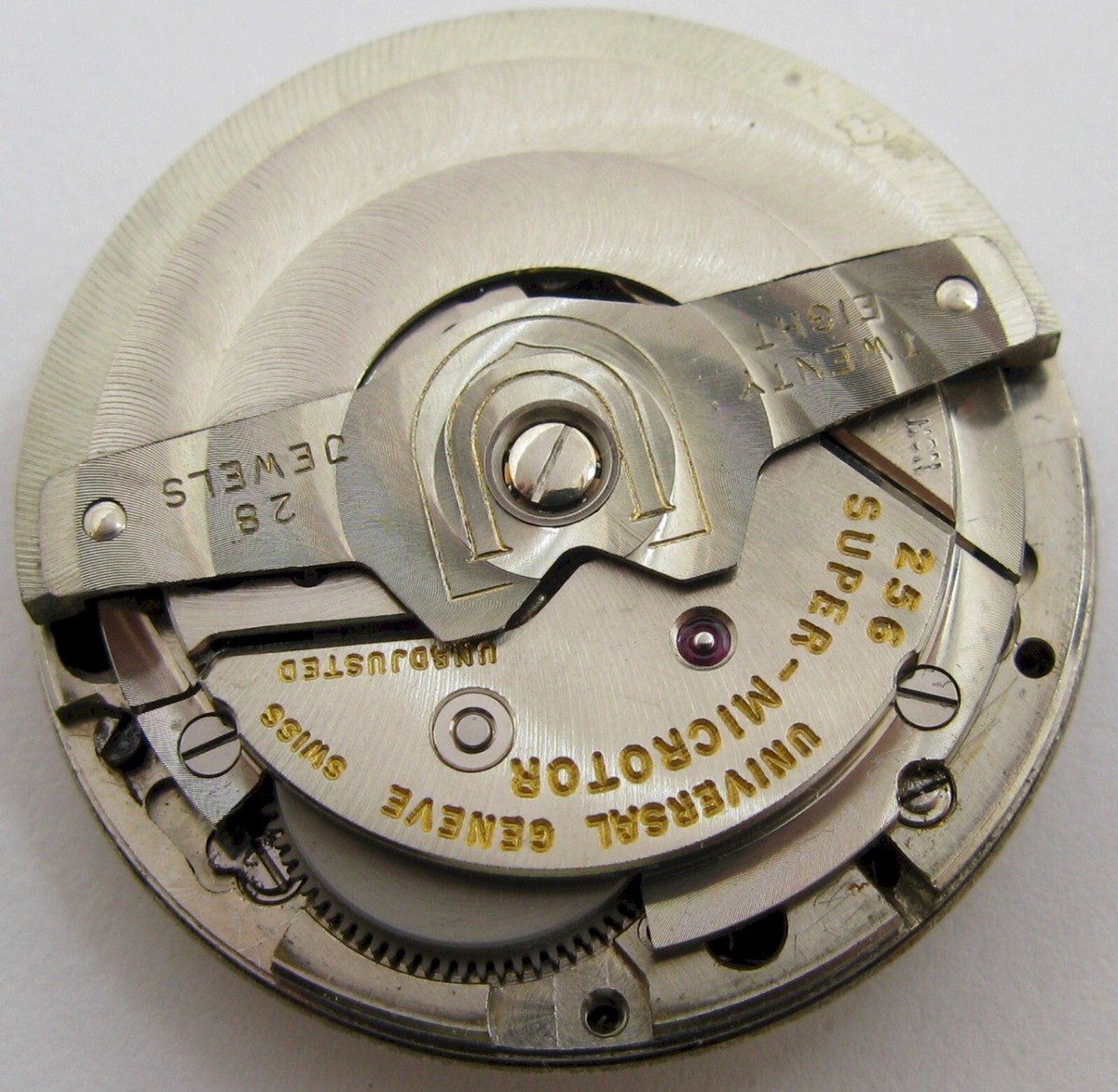Universal Geneve 256 28 jewels automatic movement & dial for