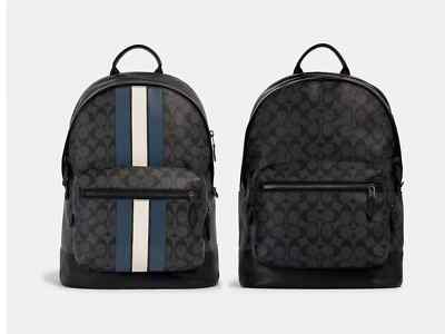 NWT coach West Backpack In Signature Canvas 3001/2736 Value $550
