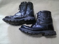 Thorogood Side Zip Front Lace Black Leather Tactical Jump Boots Men's Size 12W