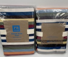 Lot of 2 Pottery Barn Andover Stripe Standard Pillow Shams New PB Teen