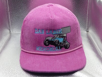 Dan Laber Memorial ASCS Frontier AMA Pro Racing Corduroy Pink Rope Strap Hat Cap