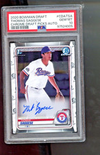 Thomas Saggese 2020 1st Bowman Draft Chrome Auto PSA 10 Rangers Cardinals