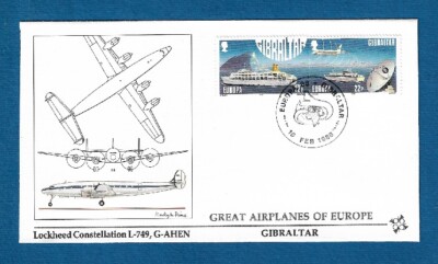 GIBRALTAR+°-1988:4 VALUES ON 2 ENVELOPES F.D.C.FLEETWOOD- EUROPE CEPT-EXCELLENT CONDITION