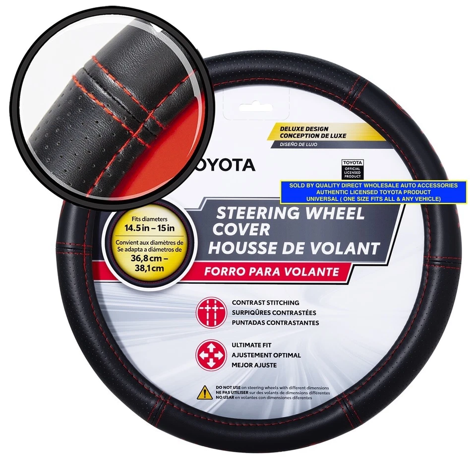 AUTHENTIC Toyota Licensed Steering Wheel Cover  CAMRY COROLLA OEM BEST GIFT NEW - Imagem 3 de 4