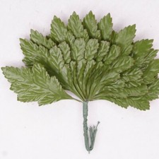 Vintage Millinery Pointed Jagged 2 1/2" Leaf Green 24 Pieces Lot 09000510