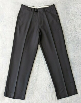 30 x 34 black dress pants Mazari Slim Fit Solid Black Flat Front Washable Stretch Dress Pants, 38 / 30 / 38X30