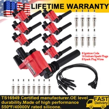Ignition Coils & Spark Plugs & Wires For Dodge Ram 1500 2500 3500 5.7L V8 Jeep