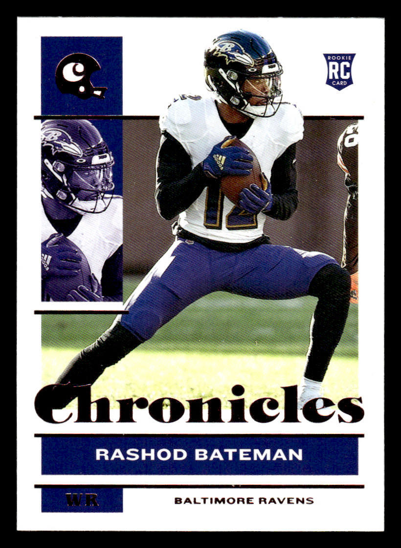 2021 Panini Chronicles #8 Rashod Bateman Pink Card Baltimore Ravens