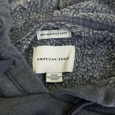 American Eagle Rainbow Stripe Hooded Pullover Sweatshirt