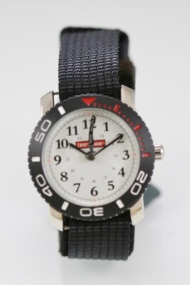 Craftsman Uhr Herren Silber Edelstahl Schwarz Nylon Wr 24hr Batt Weiß Quarz