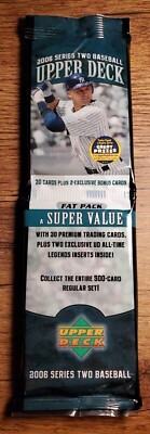 2006 Upper Deck Baseball Fat Pack 30 cards plus 2 All-Time Legends
