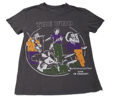 The Who T-Shirt Ladies Sz XS Gray Short Sleeve Classic Rock Band Music 3330