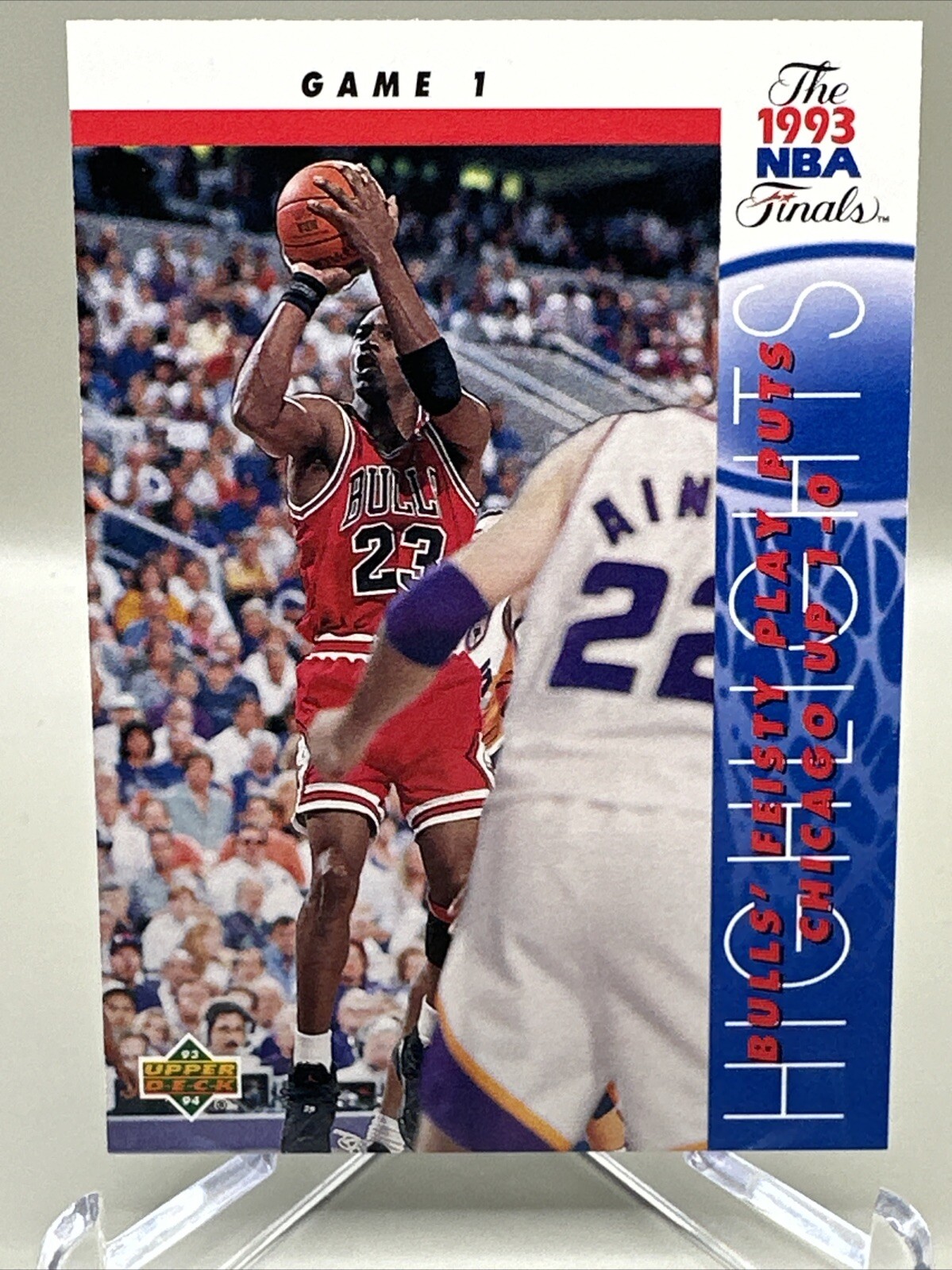 🔥 MICHAEL JORDAN 1993-94 UPPER DECK NBA FINALS GAME 1 # 198