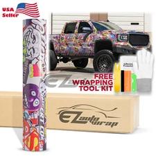 【Sticker Bomb】 Vinyl Wrap Decal Film Graffiti Cartoon JDM USDM Sheet DIY #ST