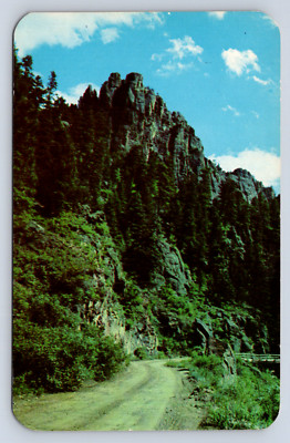 Vintage Postcard Cliffs Phantom Canyon Canon Cripple Creek Pikes Peak Royal Gorg
