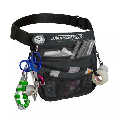 KangaPak Tool Holder Organizer Belt Bag Fanny Pack Gray Black Nurse NursingTools
