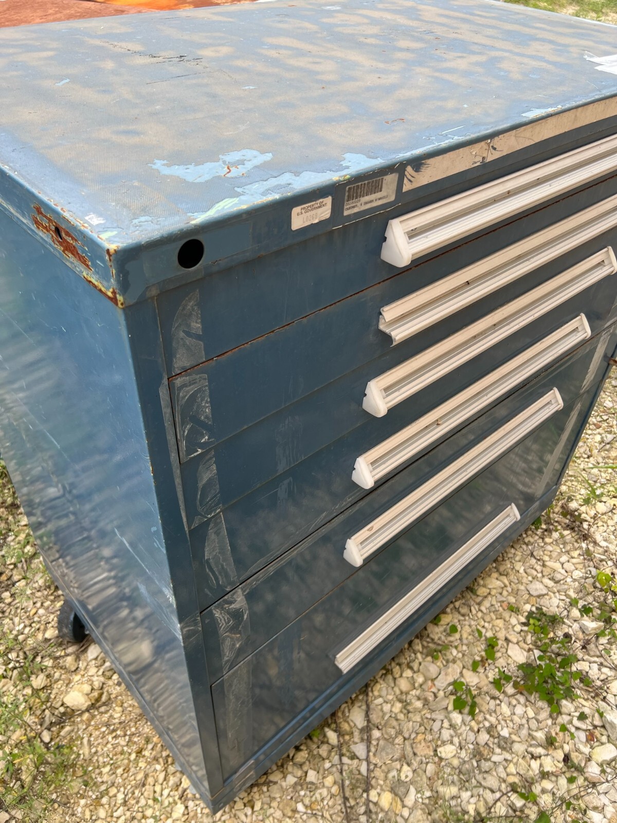 STANLEY VIDMAR BLUE 6 DRAWER TOOL BOX MODULAR PARTS STORAGE