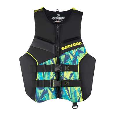 NEW! SEA DOO MEN'S AIR FLOW PFD LIFE JACKET NEOPRENE GTX RXT RXP FISH PRO 