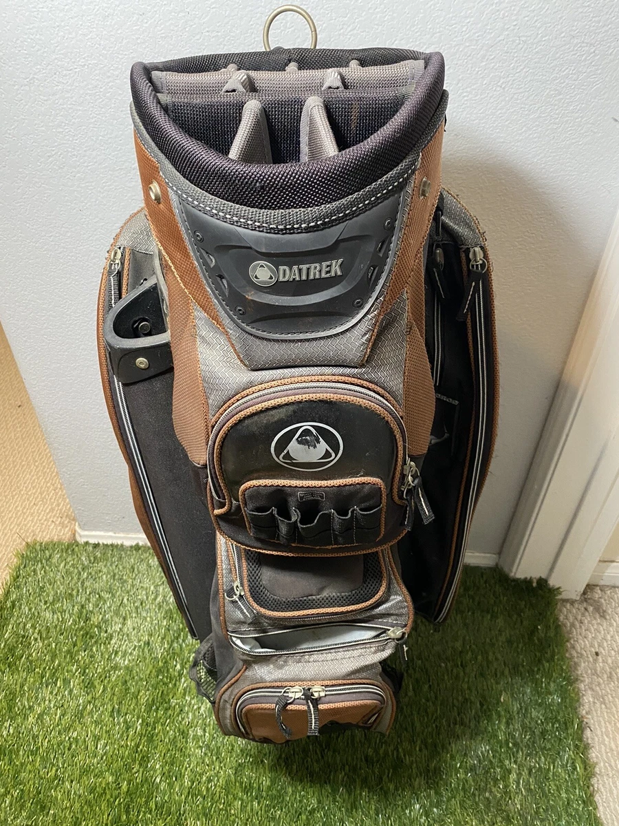 Datrek Golf Bag 14 Way Divider Cart Bag With Strap Black Brown Great