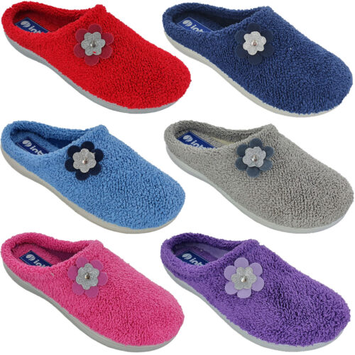 Womens Slippers Slip On Warm Lined Mule Comfort Shoes Outdoor Gift Comfy UK 2-8 - Picture 1 of 31