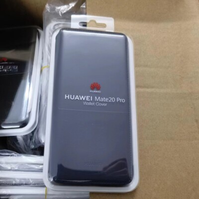 Original HUAWEI Mate20 Pro Schutz Hülle Wallet Case Card Slot Leather Flip Cover
