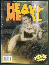 Vintage Heavy Metal Magazine March 2002 VG Luis Royo Cover Art