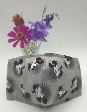 Mickey Mouse Adult Cloth Face Mask Filter Pocket Nose Wire 100 Cotton MICK13L