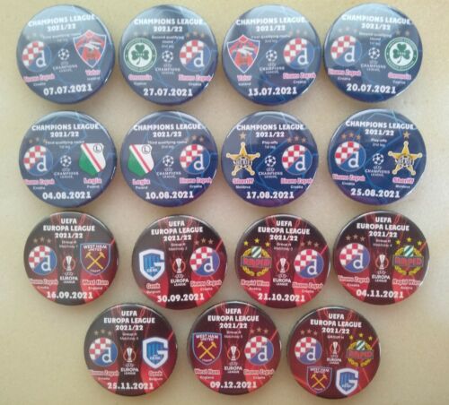 ALL 2021 - 2022 CHAMPIONS LEAGUE QUALIFYING & PLAY-OFF & GROUP matches badges - Picture 1 of 22