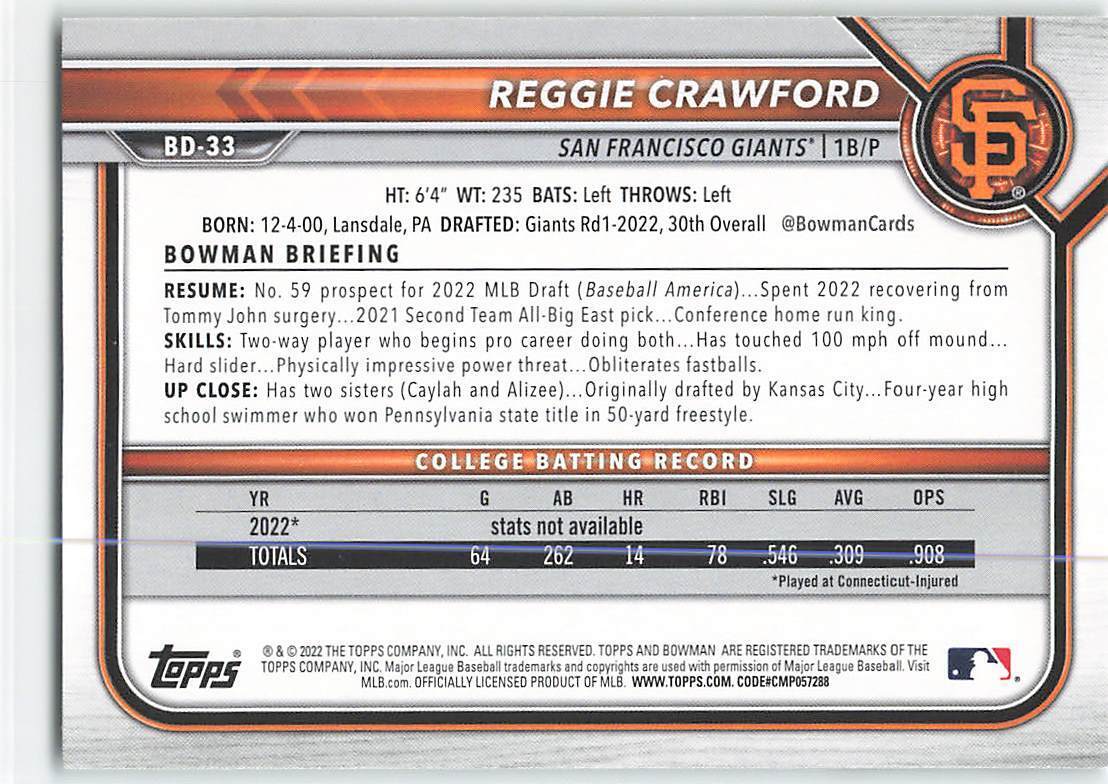 2022 Bowman Draft Paper Prospects - BD1-200 - 1st's - You choose! (M) - Picture 32 of 144