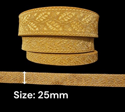 Eichenblatt Mylar Zopf Gold ''Größe 25 mm'' für Uniform 'Weste' Kostüm.