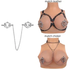 Nipple Clamps Non-Piercing Adjustable Metal Nipple Clips with Chain BDSM