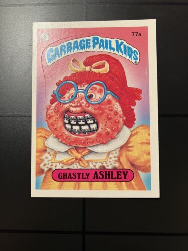 1985 Topps Garbage Pail Kids Series 2 OS2 GPK Glossy 77a Ghastly Ashley - Picture 1 of 11