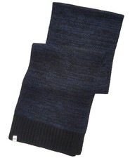 99 Alfani Men'S Blue Black Knit Space-Dye Shawl Warm Winter Acrylic Scarf O/S