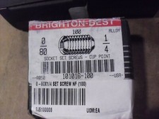100 !!! Brighton Best 0-80 x 1/4" Set Screws Made In USA
