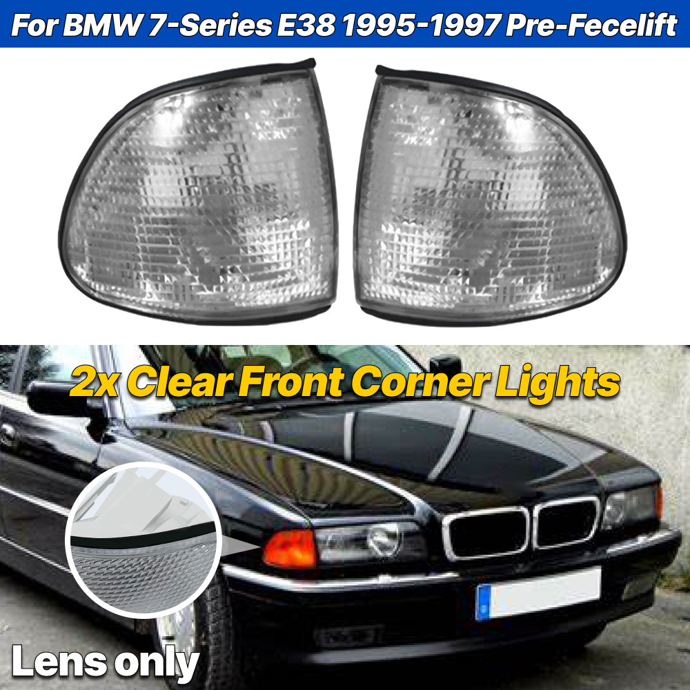 Clear Front Corner Signal Light Lamp For BMW 7-Series E38 1995