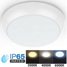 LED 15W External Round IP65 Dome Bulkhead Garden Security Porch Light Fitting 