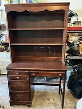 Office desk with drawers and shelves