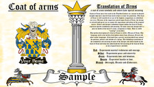 Girandau-Jiruna COAT OF ARMS HERALDRY BLAZONRY PRINT