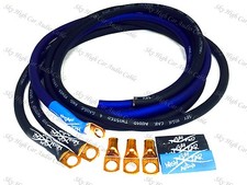 Sky High Oversized 4 Gauge AWG Big 3 Upgrade BLUE/BLACK Electrical Wiring Kit