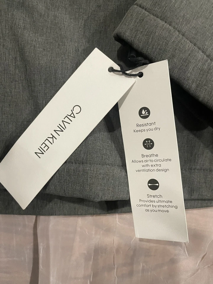 Chaquetas cortavientos resistentes al agua Calvin Klein para hombre talla XL NUEVAS CON ETIQUETAS $150 gris Foto 3 de 4