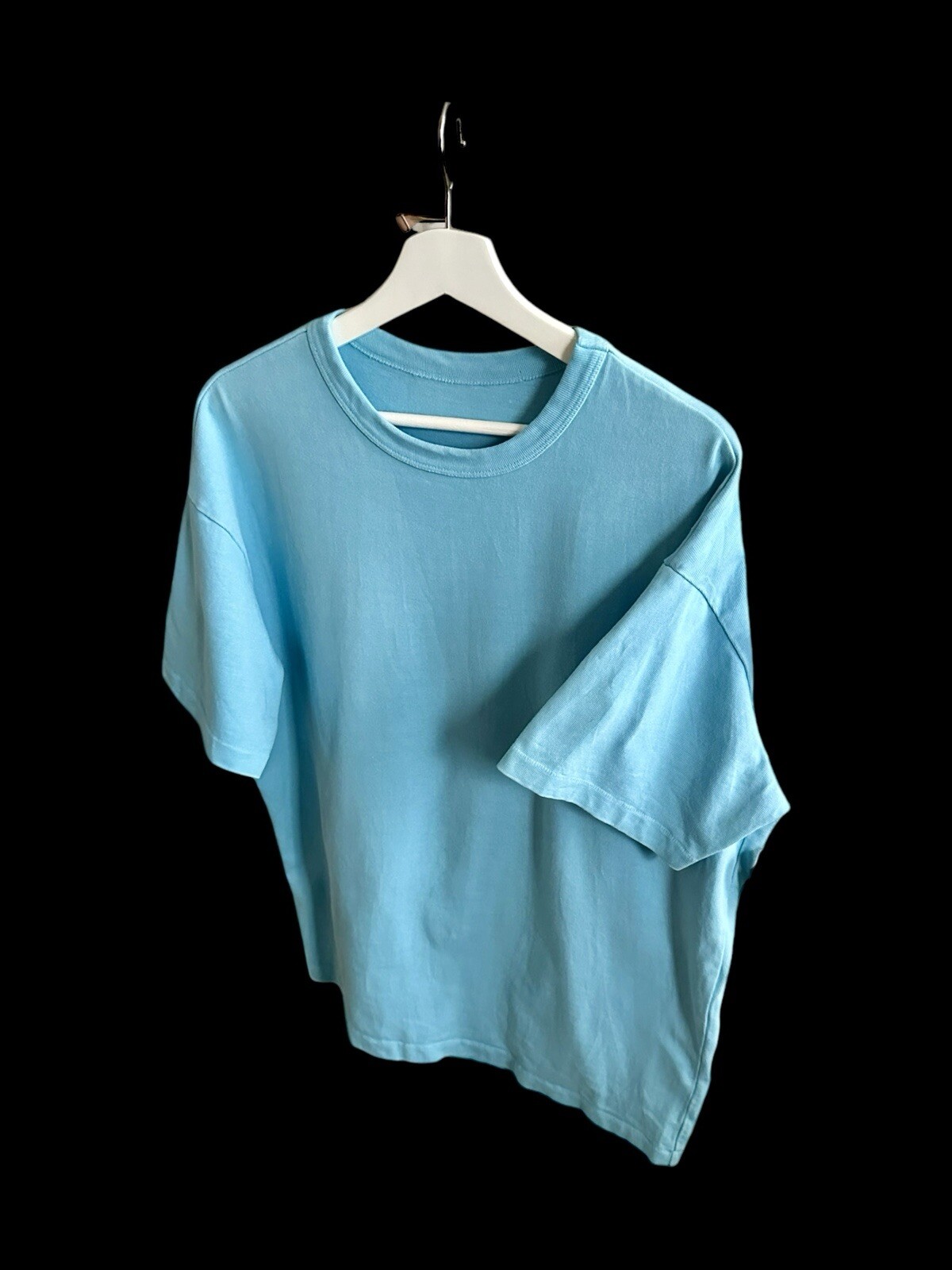 MadHappy Basic Light Blue Blank Single Stitch Hea… - image 1