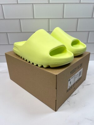 Adidas Yeezy Boost Slides Slide Glow Glows Green Greens