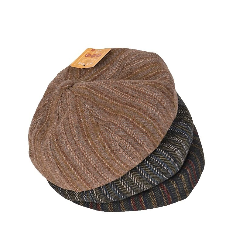 Mezcla De Lana Beanie Sombreros Marrón para Mujeres