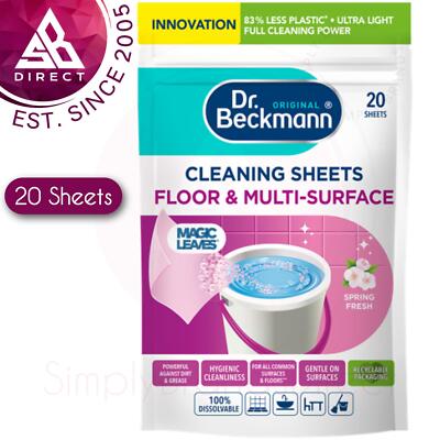 Dr Beckmann Floor & Multi-Surface Cleaning 20 Sheets Magic Leaves Spring Fresh